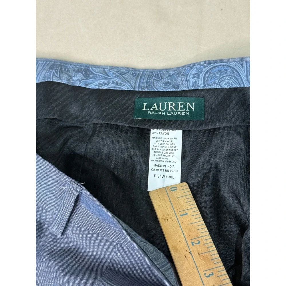 Lauren Ralph Lauren‎ Mens Dress Pants Blue 34W 30L Business Casual Old Money